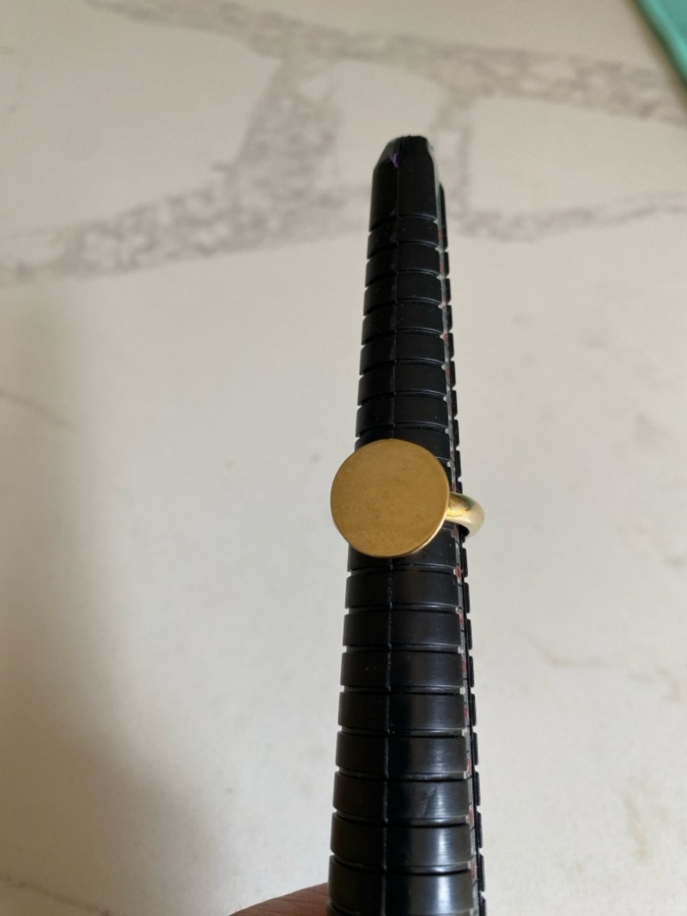 Brass Round Signet Ring